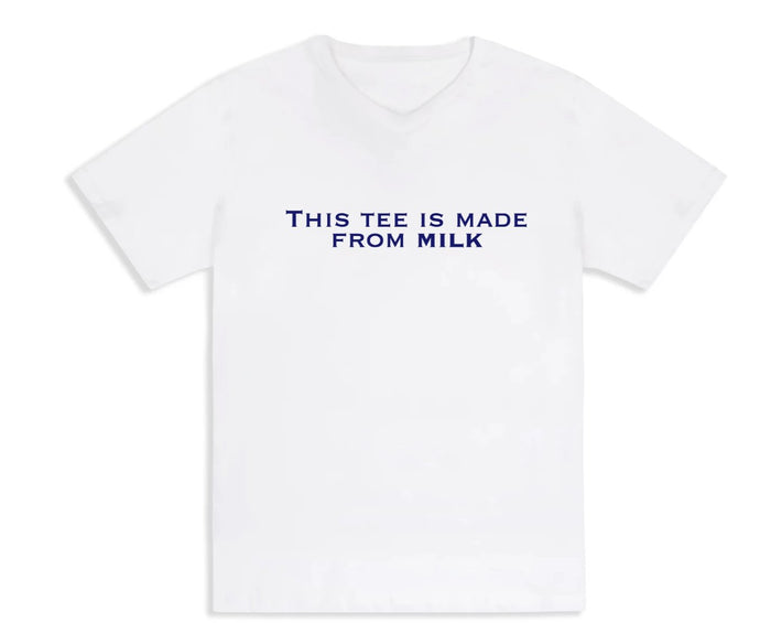 Odor-Free Made from Milk Men White Tee