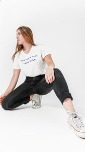 Odor-Free Made from Milk Women White Tee
