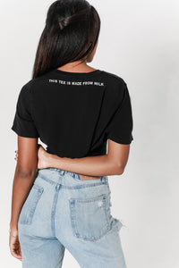 Organic Black Made from Milk Women Tee