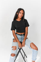 Load image into Gallery viewer, Organic Black Made from Milk Women Tee
