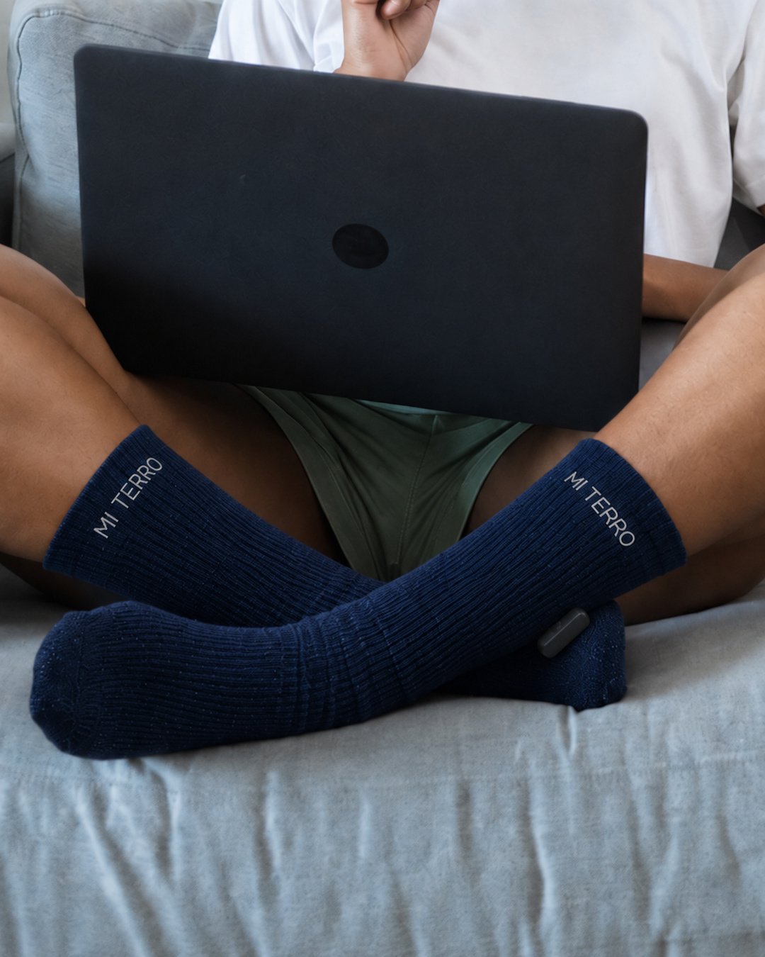 Navy Smart Sock color visualization at home